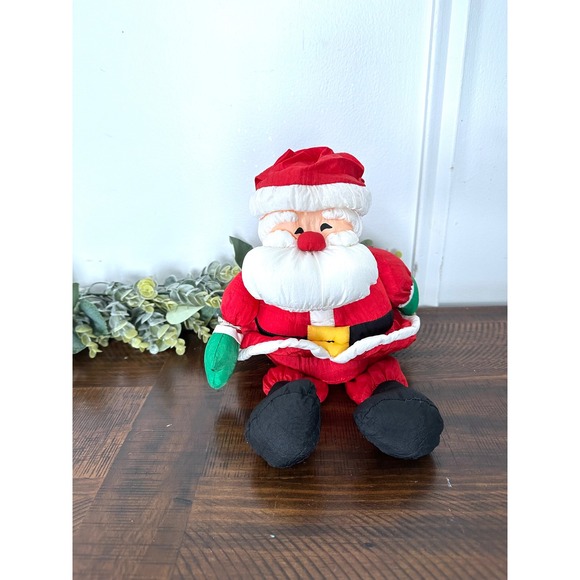 Hallmark Other - Vintage Nylon Santa Claus Hallmark Puffy Parachute‎ stuffed Christmas